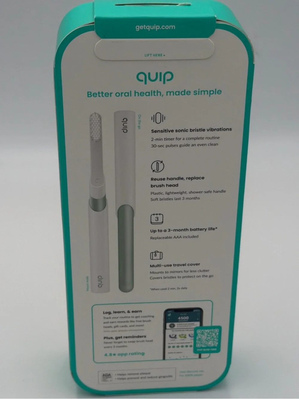 quip Sonic Toothbrush - Seafoam Green